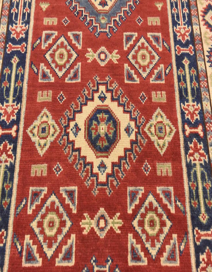 Detail image of  2' 8 x 4'  Hand Knotted Kazak Rug