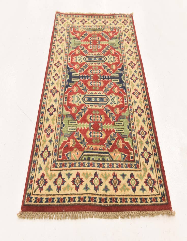 Detail image of  2' 7 x 3' 11  Hand Knotted Kazak Rug