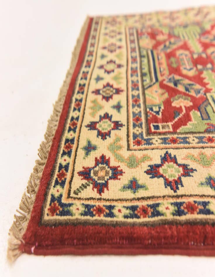 Detail image of  2' 7 x 3' 11  Hand Knotted Kazak Rug