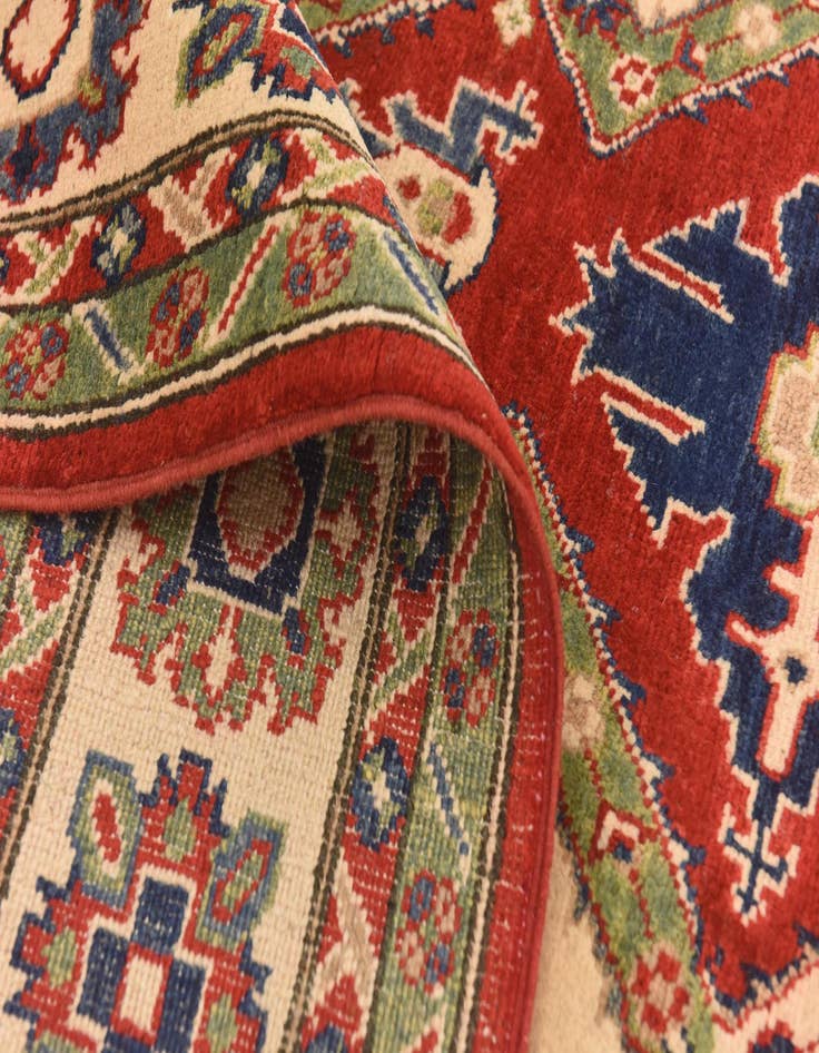 Detail image of  6' x 9'  Hand Knotted Kazak Rug