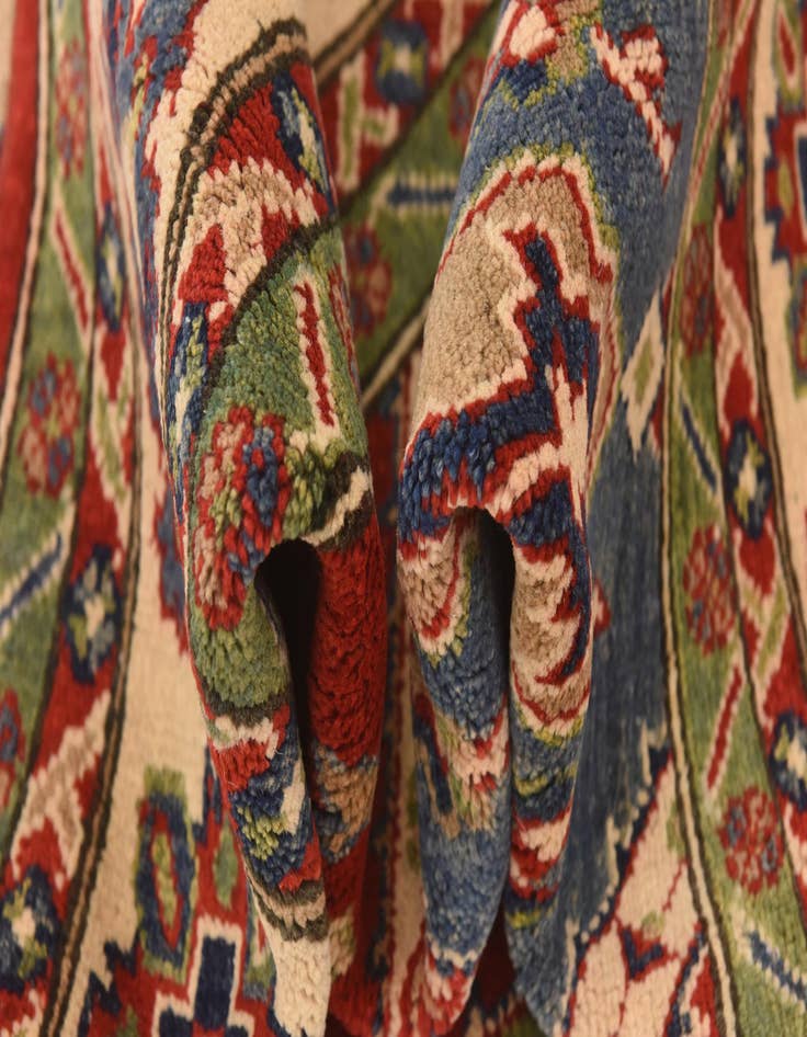 Detail image of  6' x 9'  Hand Knotted Kazak Rug