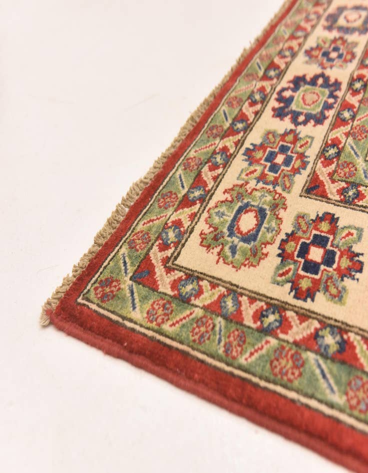 Detail image of  6' x 9'  Hand Knotted Kazak Rug