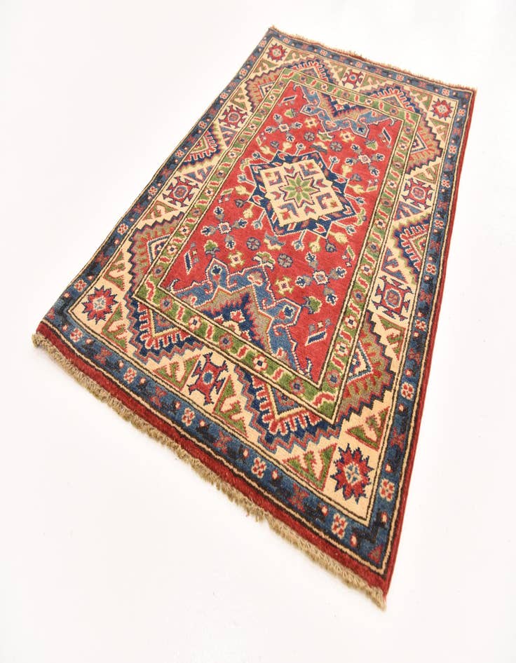 Detail image of  2' 9 x 4'  Hand Knotted Kazak Rug