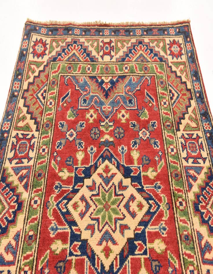 Detail image of  2' 9 x 4'  Hand Knotted Kazak Rug