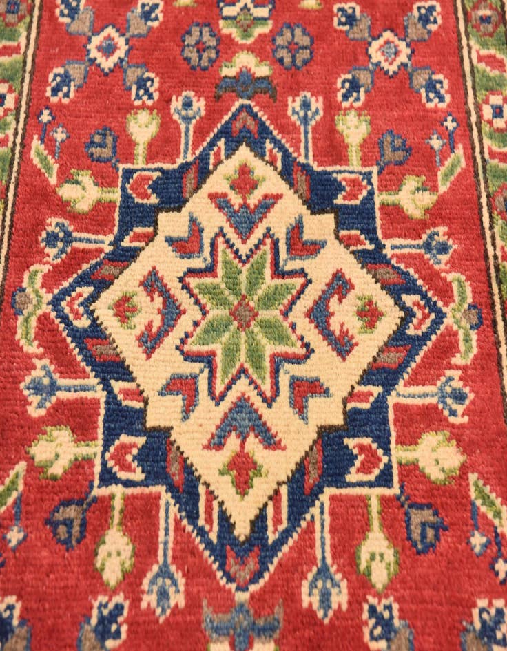 Detail image of  2' 9 x 4'  Hand Knotted Kazak Rug