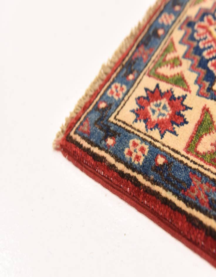Detail image of  2' 9 x 4'  Hand Knotted Kazak Rug