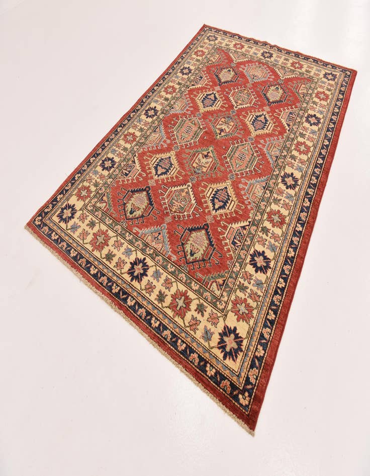 Detail image of  5' 8 x 8' 2  Hand Knotted Kazak Oriental Rug