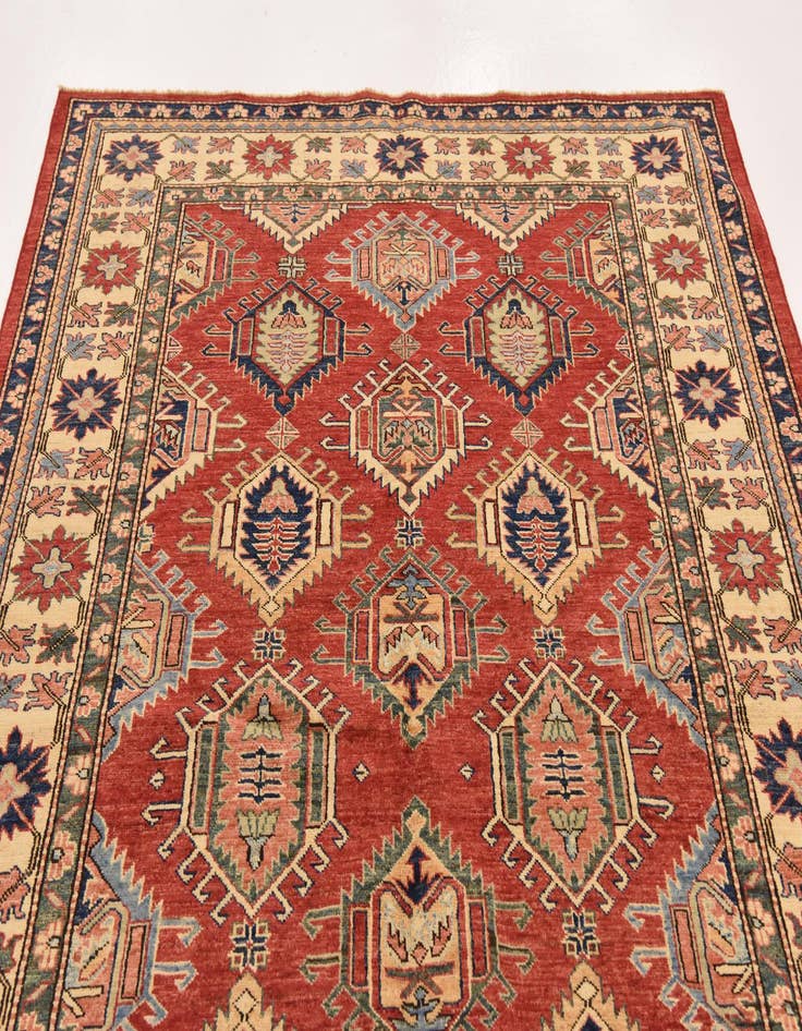 Detail image of  5' 8 x 8' 2  Hand Knotted Kazak Oriental Rug