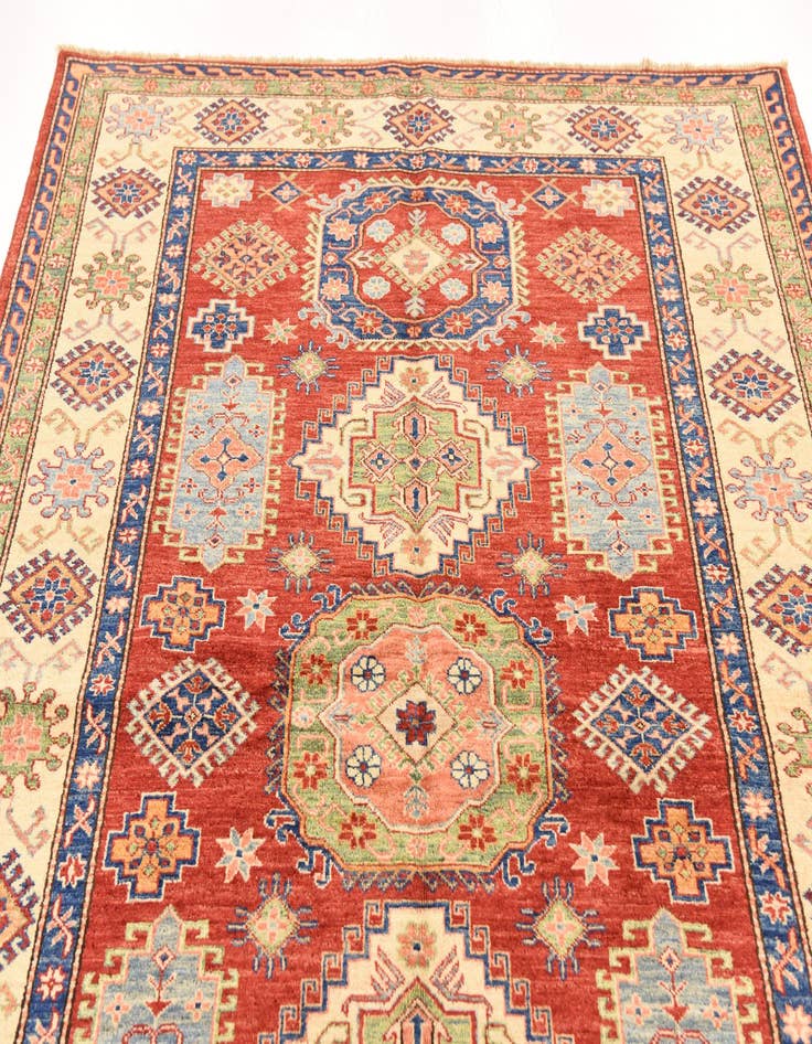 Detail image of  5' 7 x 8'  Hand Knotted Kazak Oriental Rug