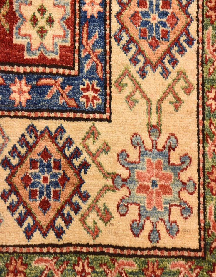 Detail image of  5' 7 x 8'  Hand Knotted Kazak Oriental Rug
