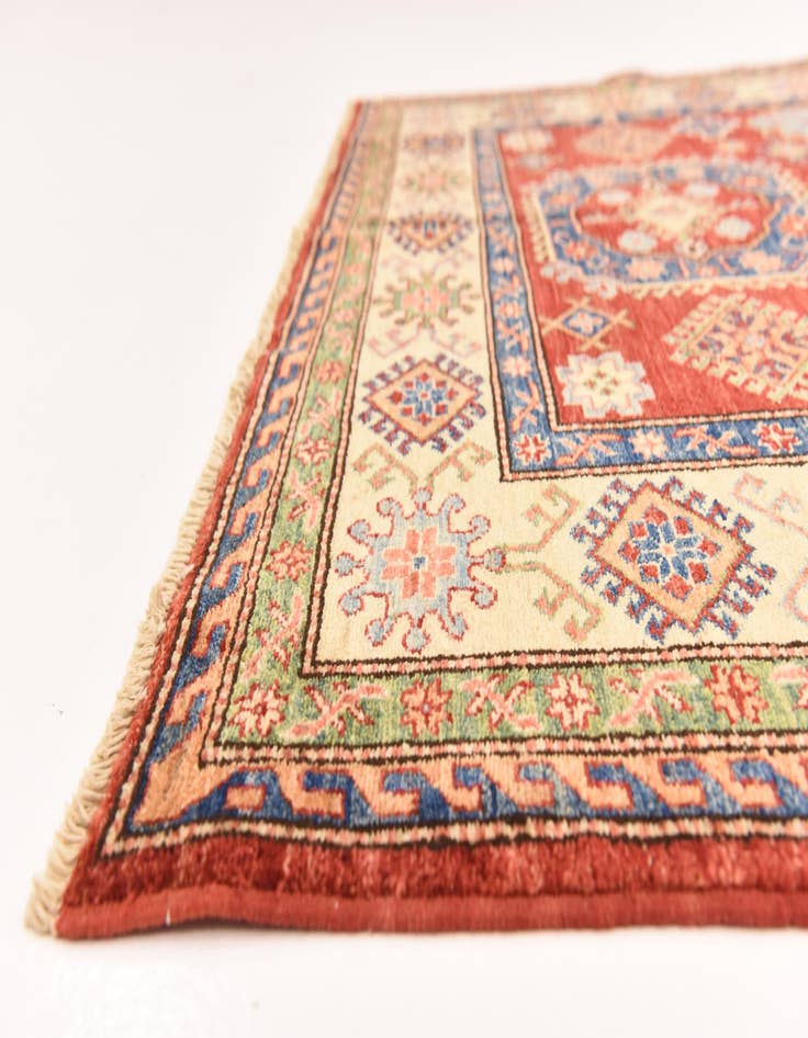 Detail image of  5' 7 x 8'  Hand Knotted Kazak Oriental Rug