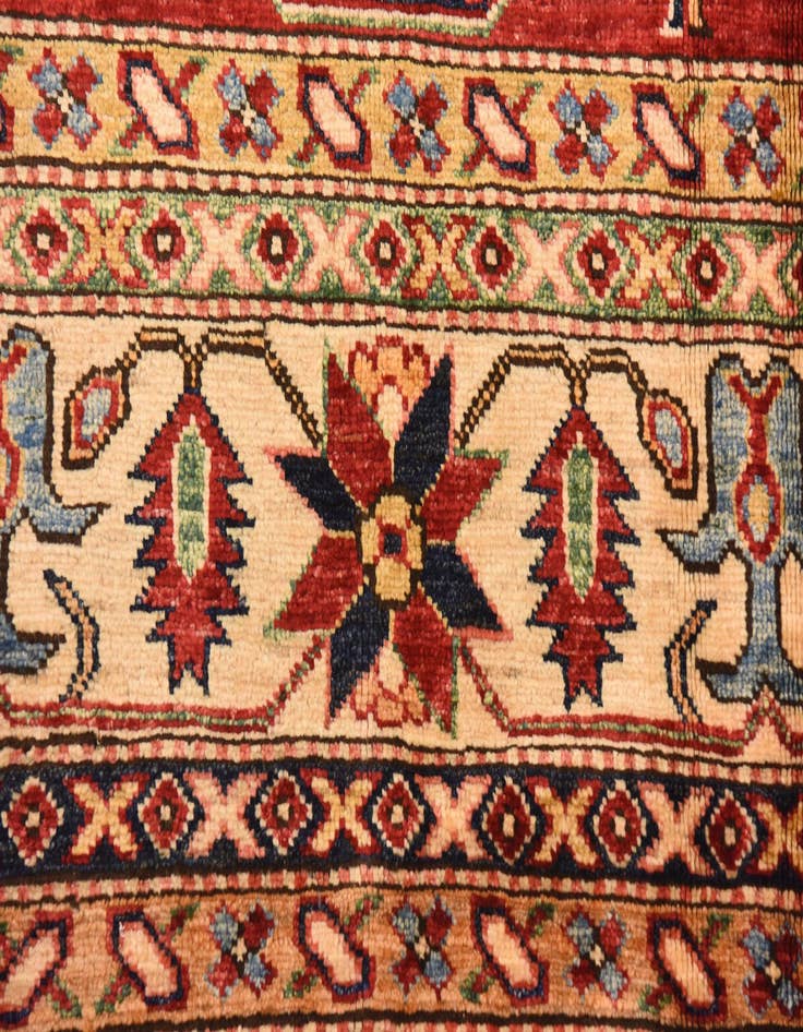 Detail image of  6' 1 x 7' 11  Hand Knotted Kazak Oriental Rug