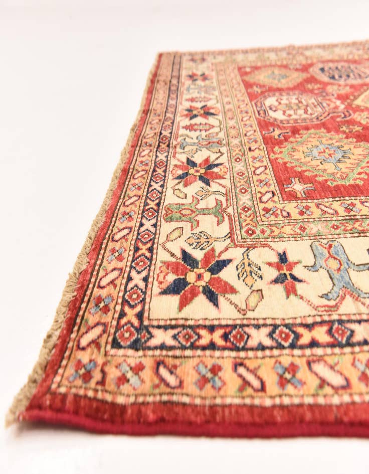 Detail image of  6' 1 x 7' 11  Hand Knotted Kazak Oriental Rug