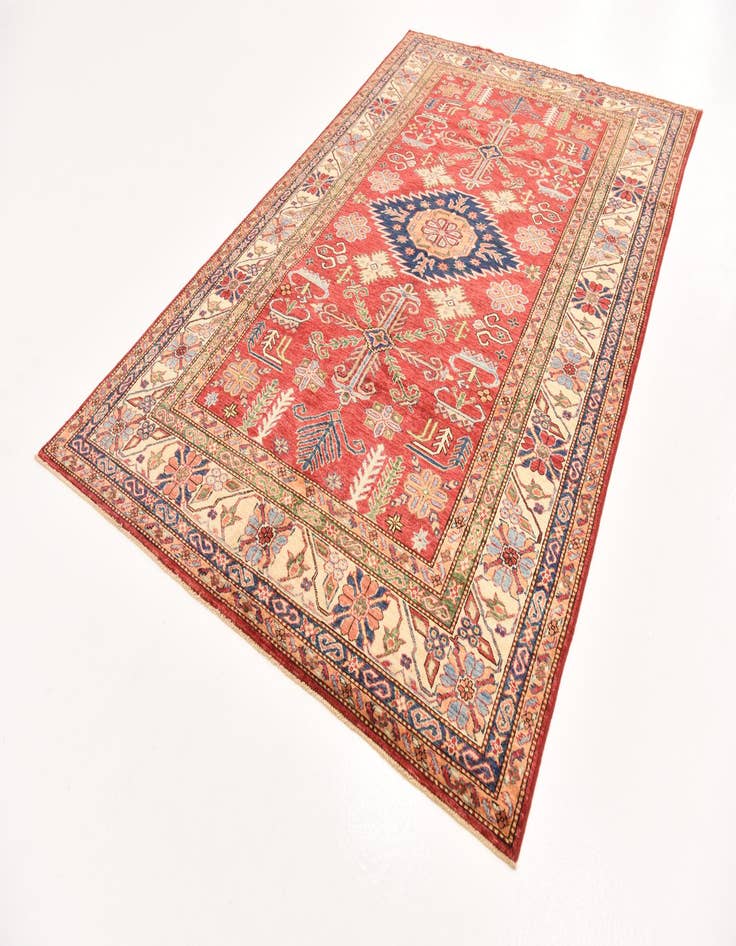 Detail image of  5' 7 x 9'  Hand Knotted Kazak Oriental Rug