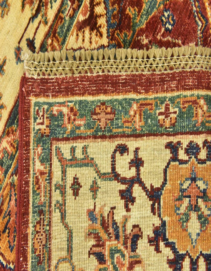 Detail image of  4' 3 x 6' 1  Hand Knotted Kazak Rug