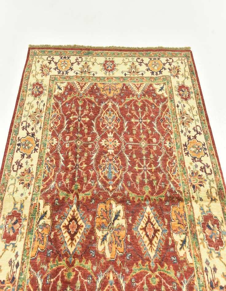 Detail image of  4' 3 x 6' 1  Hand Knotted Kazak Rug