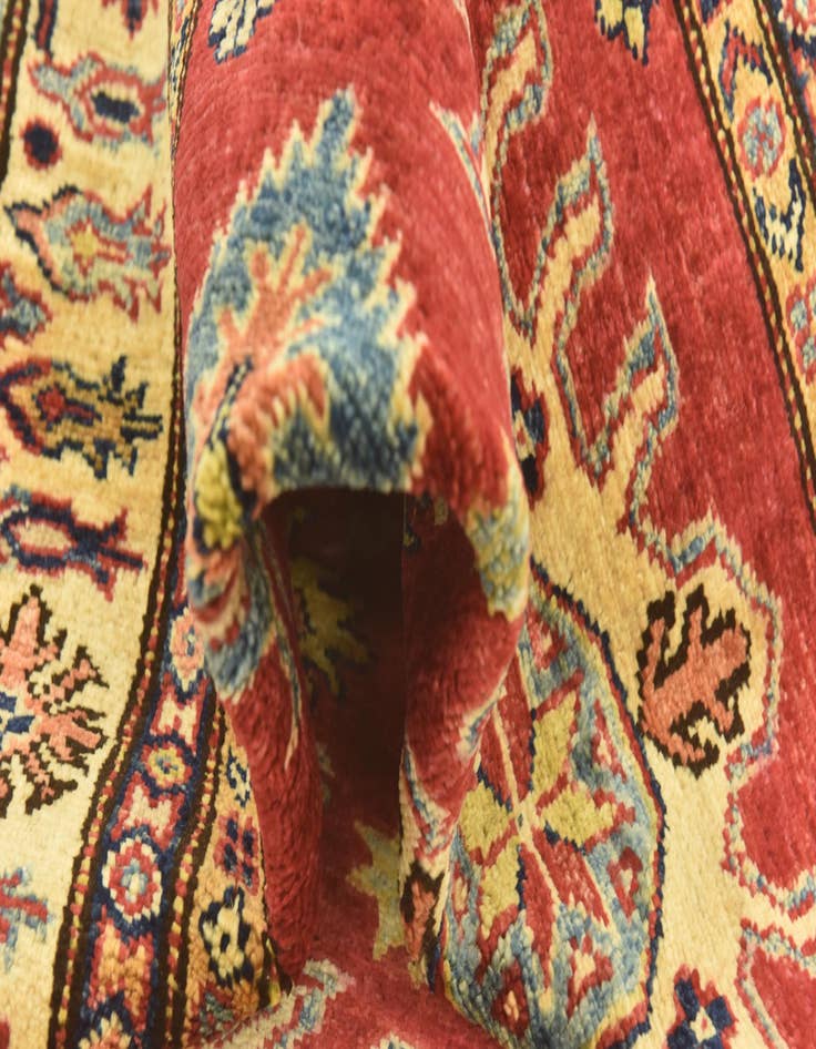 Detail image of  4' x 5' 8  Hand Knotted Kazak Rug