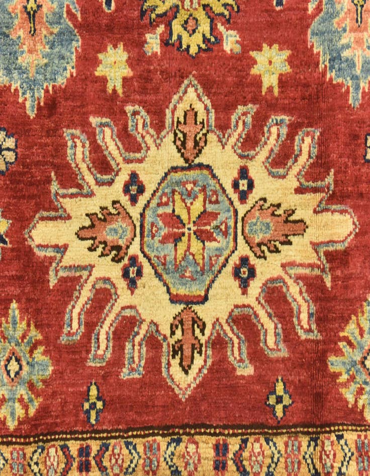 Detail image of  4' x 5' 8  Hand Knotted Kazak Rug