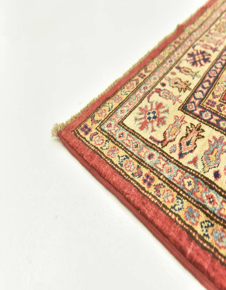 Detail image of  4' x 5' 8  Hand Knotted Kazak Rug