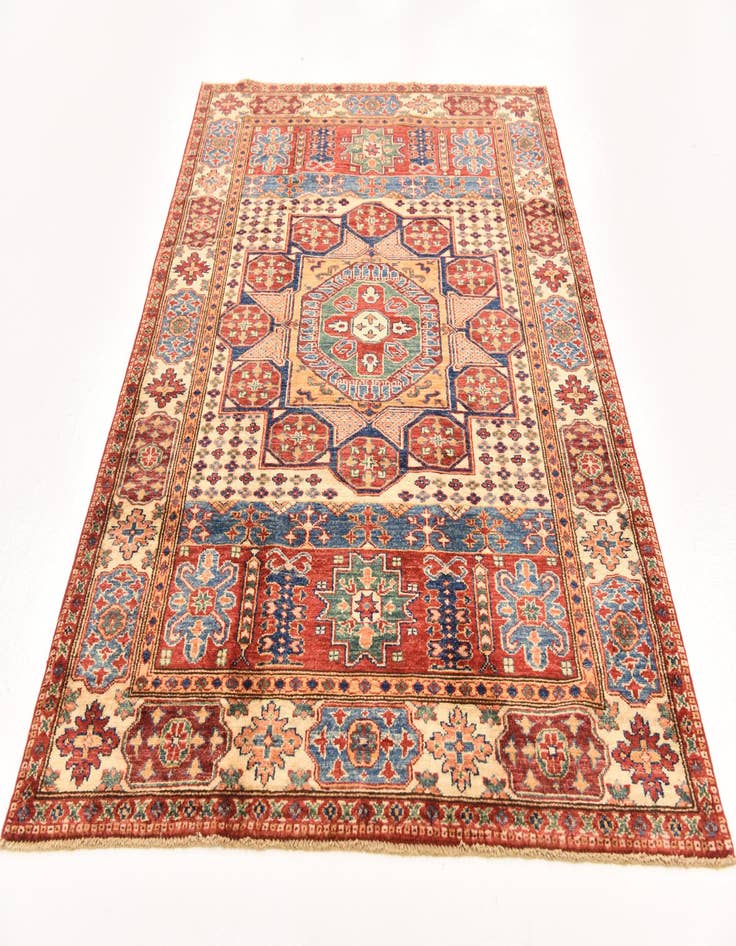 Detail image of  4' 3 x 6' 1  Hand Knotted Kazak Oriental Rug