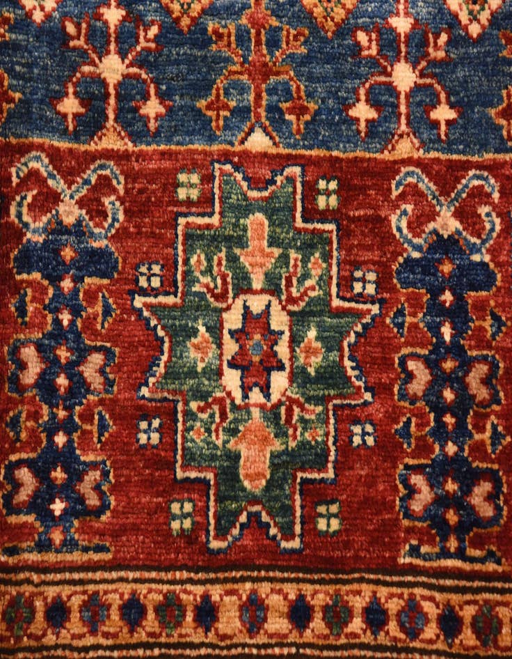 Detail image of  4' 3 x 6' 1  Hand Knotted Kazak Oriental Rug