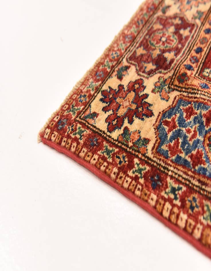 Detail image of  4' 3 x 6' 1  Hand Knotted Kazak Oriental Rug