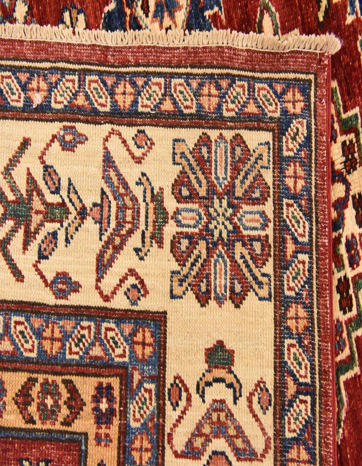 Detail image of  5' 7 x 8'  Hand Knotted Kazak Oriental Rug