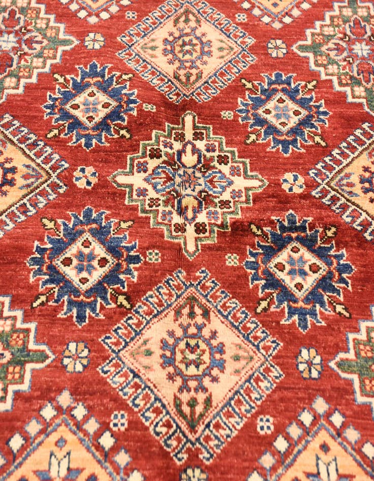 Detail image of  5' 7 x 8'  Hand Knotted Kazak Oriental Rug
