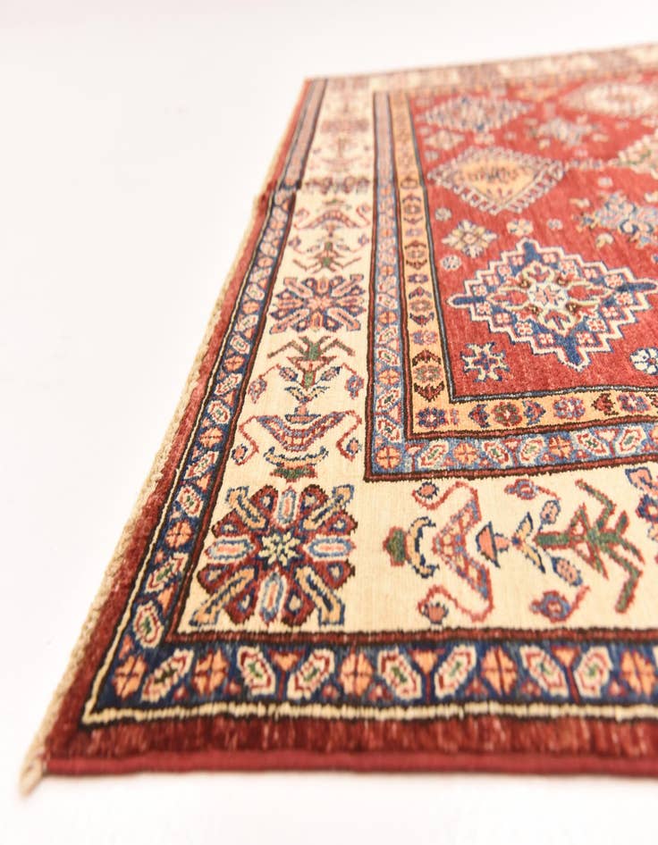 Detail image of  5' 7 x 8'  Hand Knotted Kazak Oriental Rug