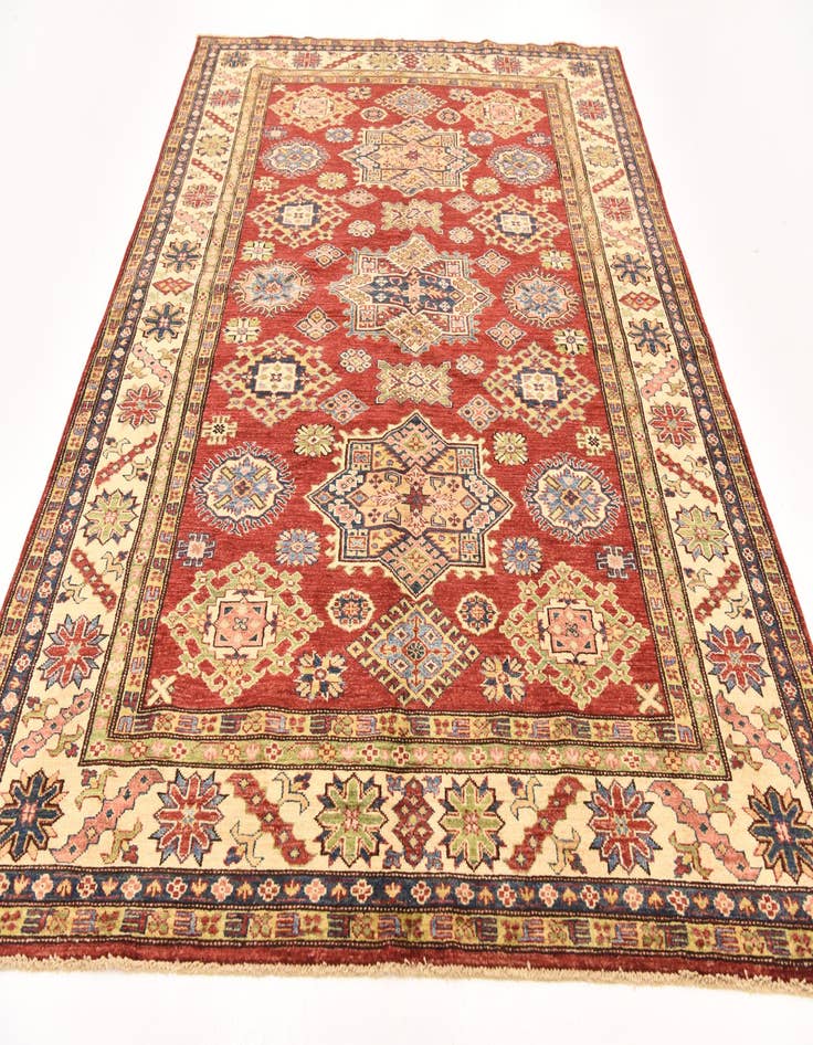 Detail image of  5' 11 x 8'  Hand Knotted Kazak Oriental Rug