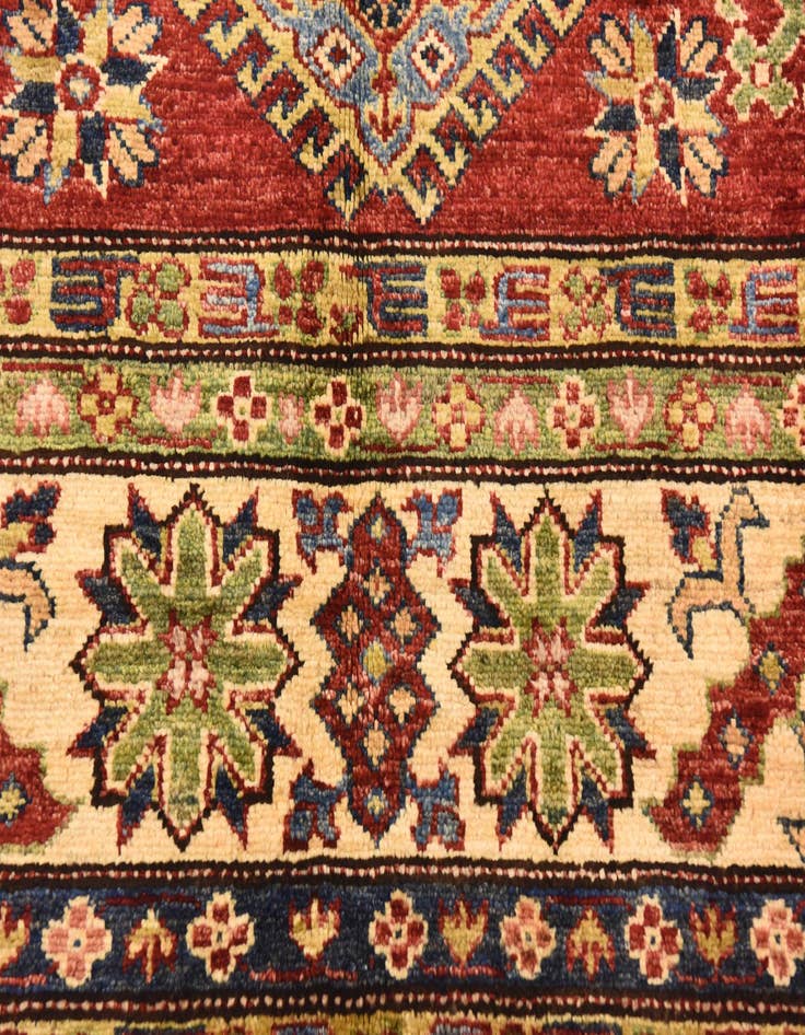 Detail image of  5' 11 x 8'  Hand Knotted Kazak Oriental Rug