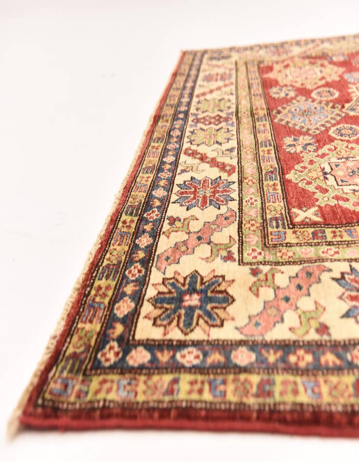 Detail image of  5' 11 x 8'  Hand Knotted Kazak Oriental Rug
