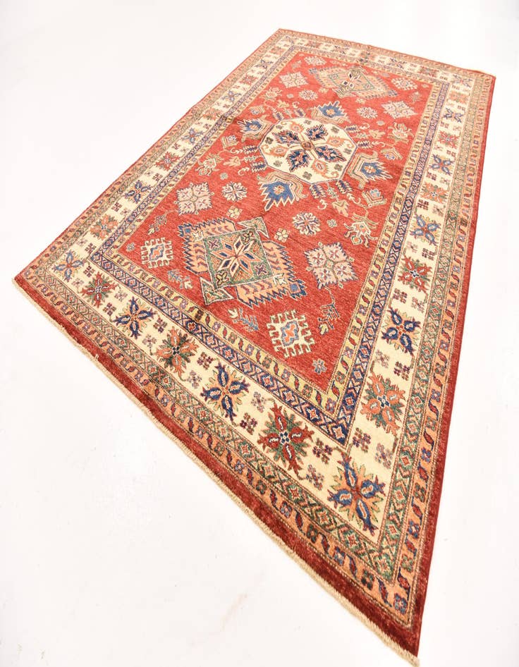 Detail image of  5' 10 x 8' 4  Hand Knotted Kazak Oriental Rug