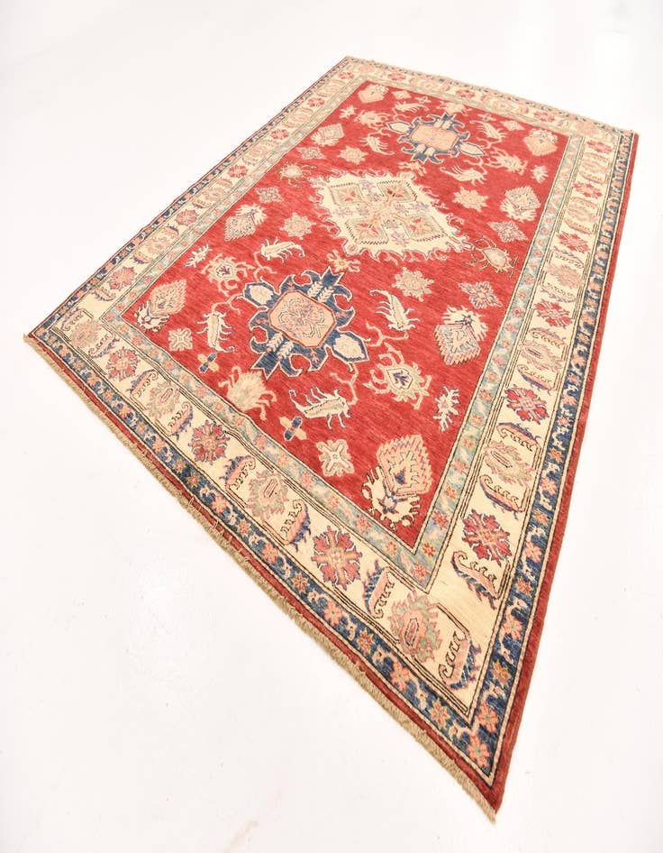 Detail image of  6' 1 x 7' 6  Hand Knotted Kazak Oriental Rug