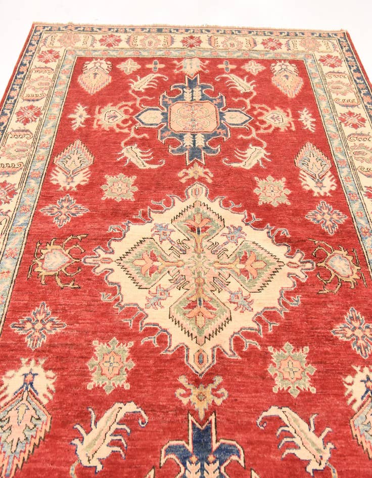 Detail image of  6' 1 x 7' 6  Hand Knotted Kazak Oriental Rug