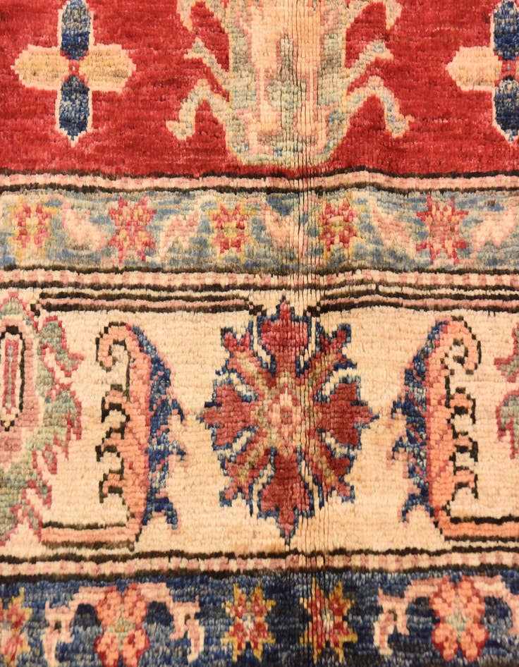 Detail image of  6' 1 x 7' 6  Hand Knotted Kazak Oriental Rug