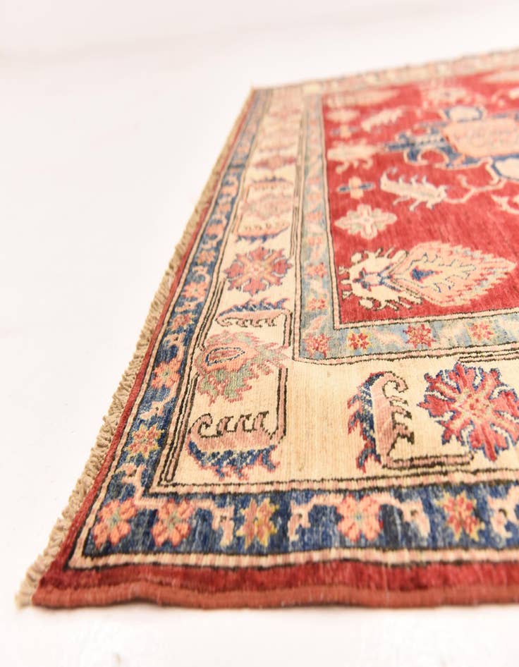 Detail image of  6' 1 x 7' 6  Hand Knotted Kazak Oriental Rug