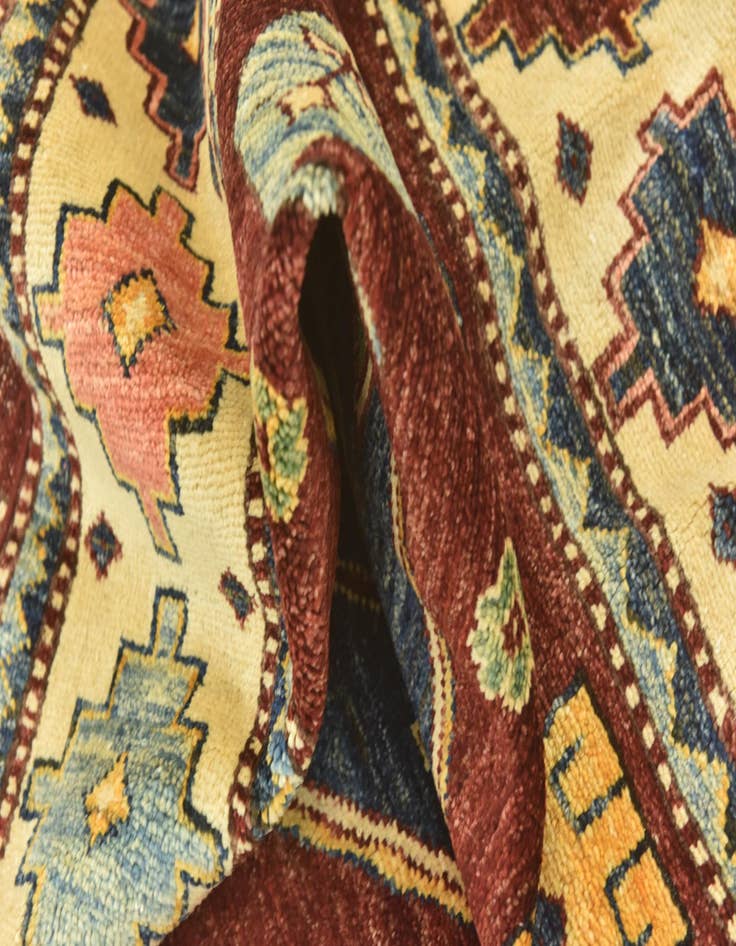 Detail image of  6' x 8' 7  Hand Knotted Kazak Oriental Rug