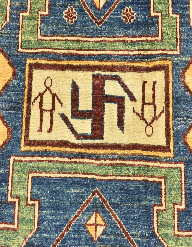 Detail image of  6' x 8' 7  Hand Knotted Kazak Oriental Rug