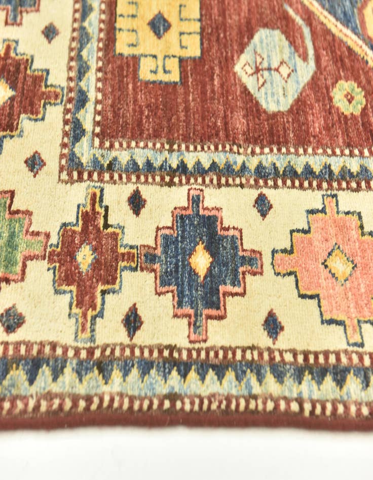 Detail image of  6' x 8' 7  Hand Knotted Kazak Oriental Rug