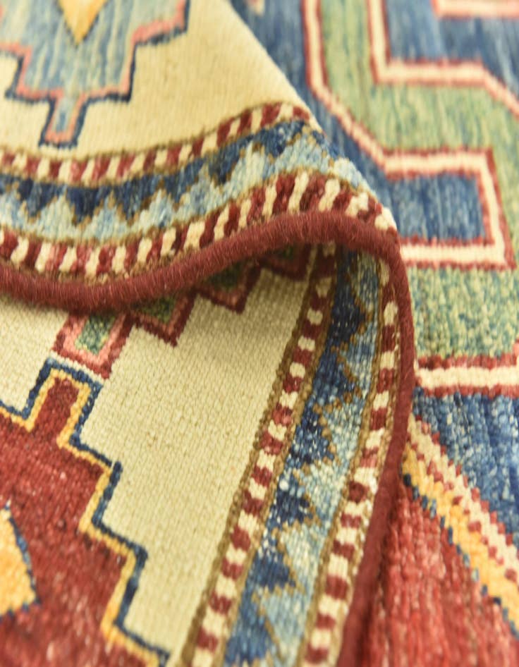 Detail image of  5' 8 x 8'  Hand Knotted Kazak Oriental Rug