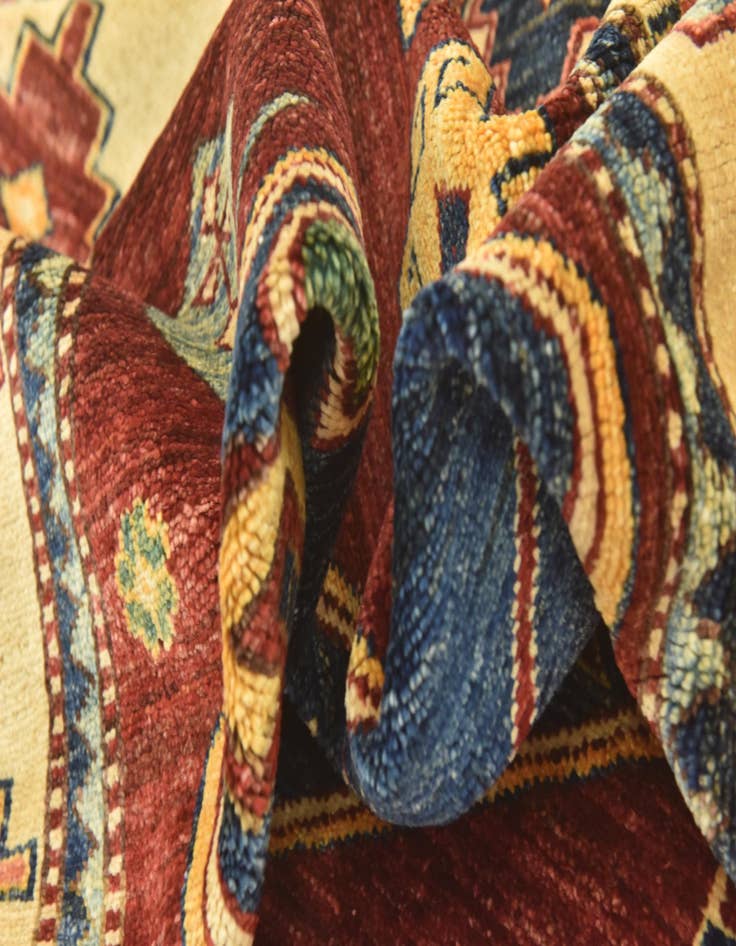 Detail image of  5' 8 x 8'  Hand Knotted Kazak Oriental Rug