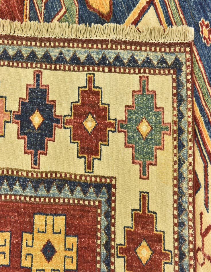 Detail image of  5' 8 x 8'  Hand Knotted Kazak Oriental Rug