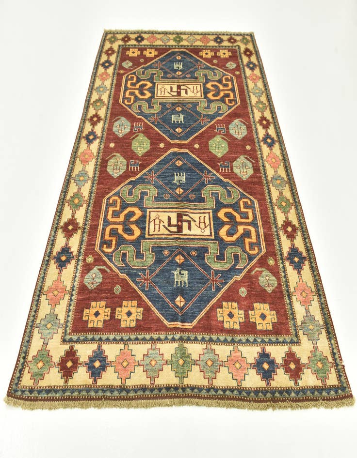 Detail image of  5' 8 x 8'  Hand Knotted Kazak Oriental Rug