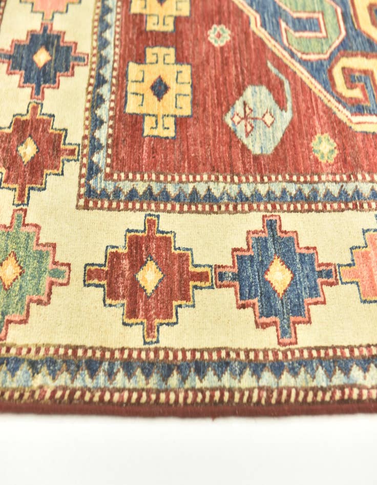Detail image of  5' 8 x 8'  Hand Knotted Kazak Oriental Rug