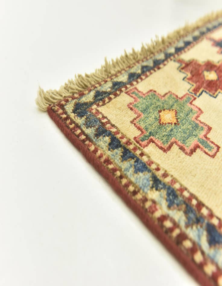 Detail image of  5' 8 x 8'  Hand Knotted Kazak Oriental Rug