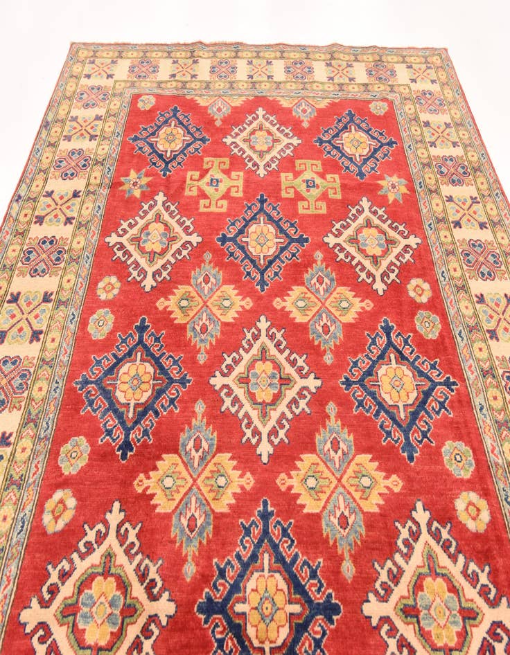 Detail image of  6' 1 x 9'  Hand Knotted Kazak Rug