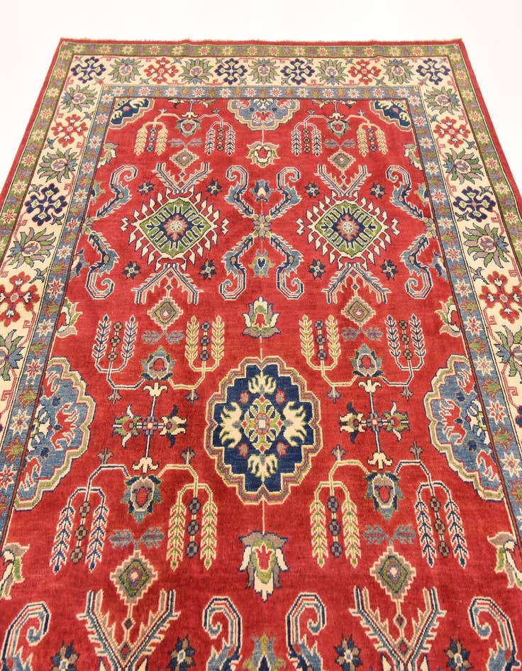 Detail image of  6' 4 x 9' 8  Hand Knotted Kazak Rug