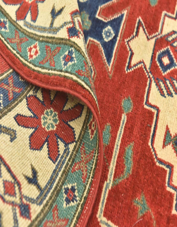 Detail image of  3' 10 x 5' 10  Hand Knotted Kazak Rug