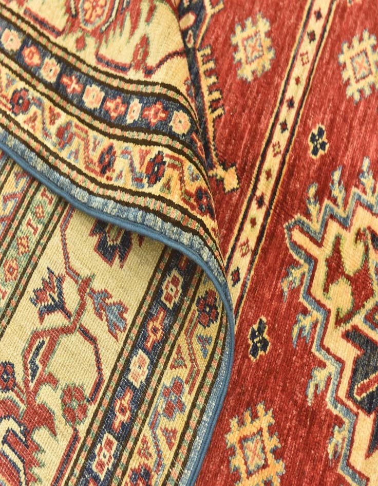 Detail image of  6' x 8' 7  Hand Knotted Kazak Oriental Rug